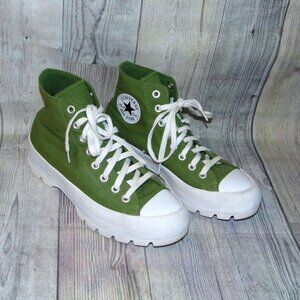 CONVERSE Chuck Taylor All Star Lugged High Cypress Green Sneakers Womens Size 9